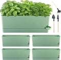 4 Pack Self Watering Pots for Indoor Plants 17 Inches Window Boxes Planters by KvyusFlourish