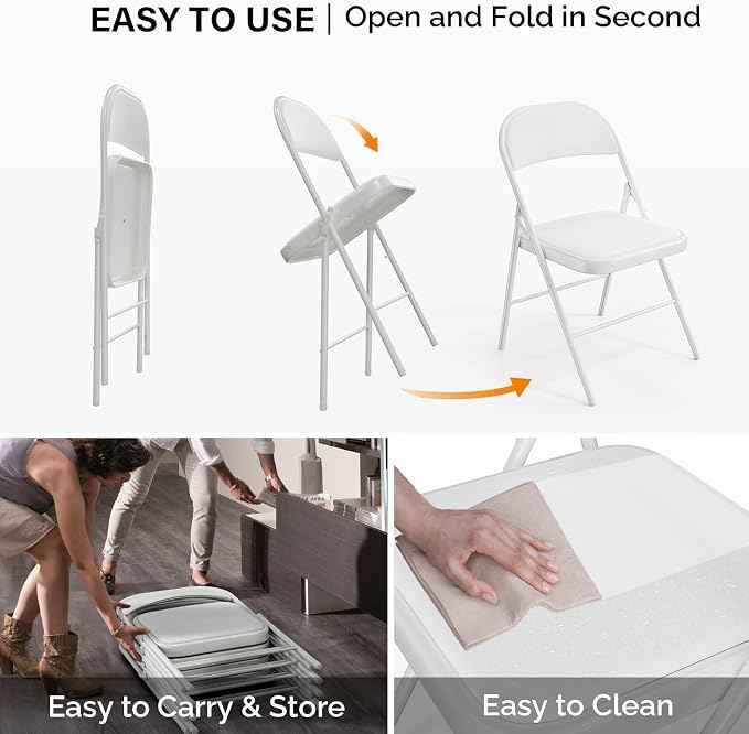 VINGLI 4 Pack Folding Chairs