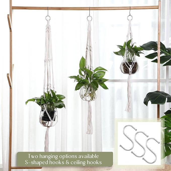 6 Pcs Boho Macrame Plant Hanger - Image 3