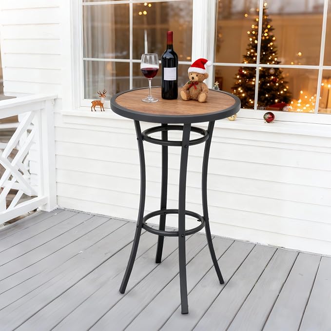 Bar Height Patio Table, 40-Inch Outdoor Pub Table Bistro Table - Image 7