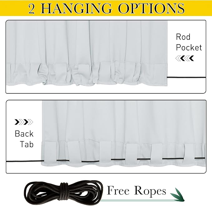 NICETOWN 2 Panels Outdoor Curtains - Image 2