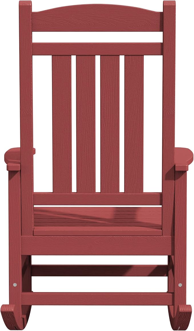 KINGYES Outdoor Rocking Chair Set of 2, High Density Polyethylene Patio Rocking - Image 12