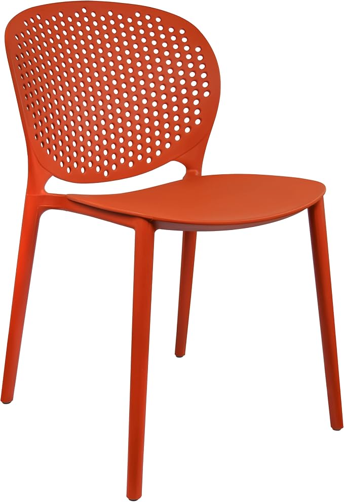 2xhome Set of 2 Patio Dining Chairs | Modern Stackable Outdoor Pool Side Chair - Image 10