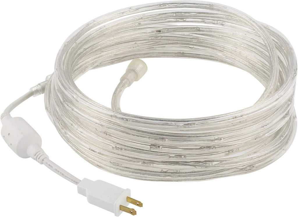 Clear Incandescent Rope Light, 24 feet, Connectable, Waterproof Tube | Flexible, Durable, Linkable, 288 Warm Long-Life Bulbs, for Bedroom, Garden, Halloween, Christmas Indoor & Outdoor Decoration