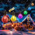 FOOMAN 50FT Christmas Outdoor String Lights, Colored Patio Lights | Waterproof IP65 Shatterproof Dimmable with 25 LED G40 Bulbs for Xmas Halloween Garden Backyard Yard Bistro Holiday