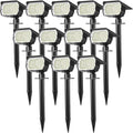 Solar Spot Lights Outdoor Waterproof IP65, 12 Pack Landscape Spotlights by WENATY