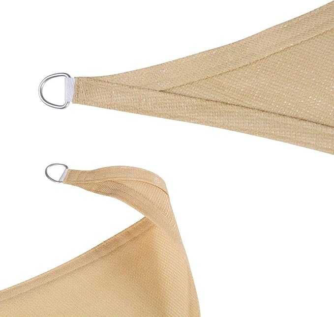 SUNLAX Sun Shade Sail 13' x 13' x 13' Sand Triangle Canopy Sail Shade Cover UV - Image 7