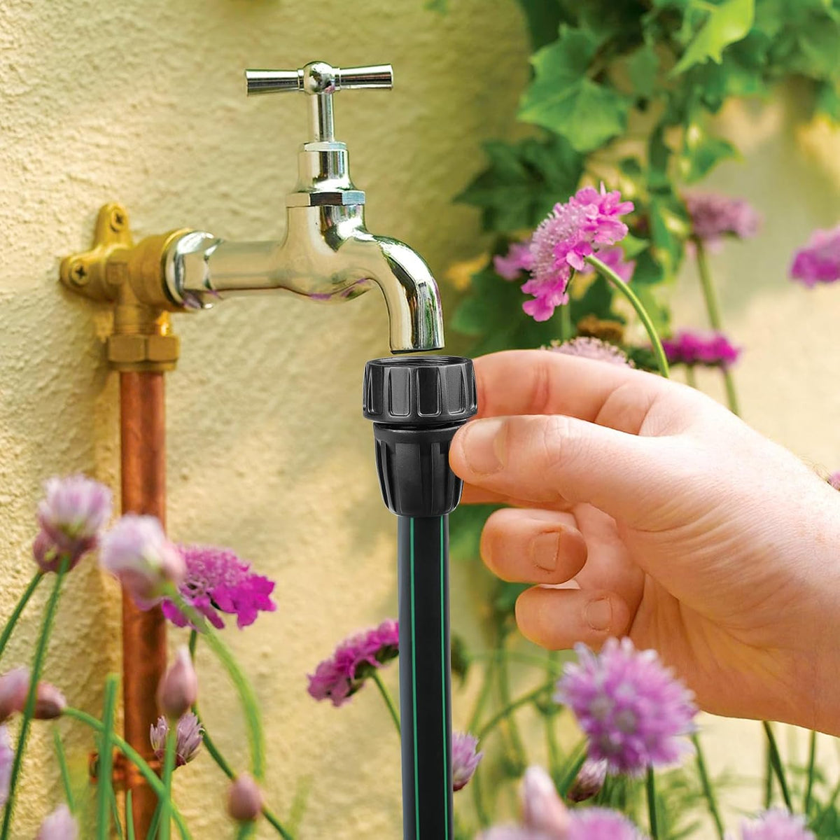 8-Pack 1/2 Inch Drip Irrigation Tubing Faucet Adapter, 3/4" to 1/2" Irrigation Hose Adapter, 3/4 Inch Barbed Drip Line Connector Garden Hose Adapter for Garden Irrigation System