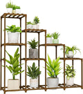 Bamworld Tall Plant Stand Indoor Wood Plant Shelf Outdoor Tiered Plant Rack by Bamworld