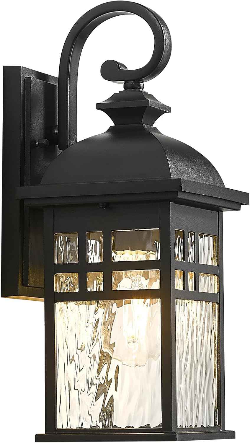 Outdoor Wall Lights Black Outdoor Porch Lights wall Mount | Waterproof, Anti-Rust Outdoor Wall Sconce for House Garage Porch, 15 Inch Height , E26 Socket