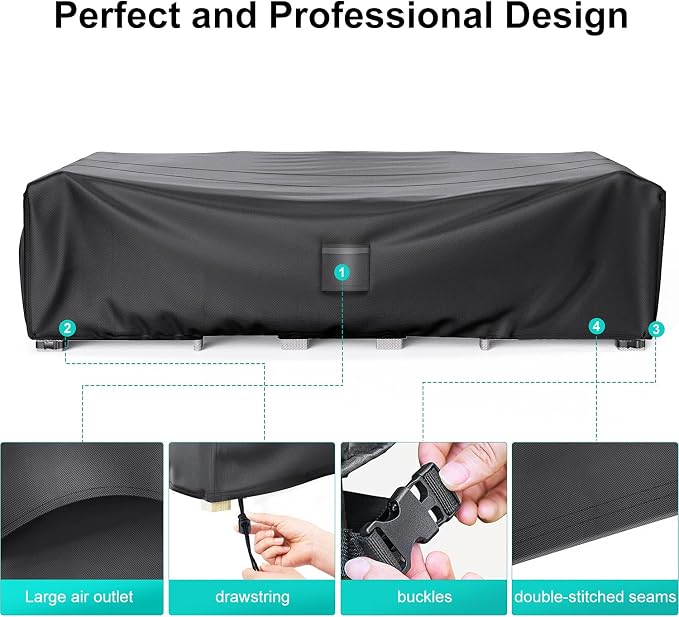Patio Furniture Covers Waterproof, Durable Heavy Duty Oxford Patio Furniture - Image 5