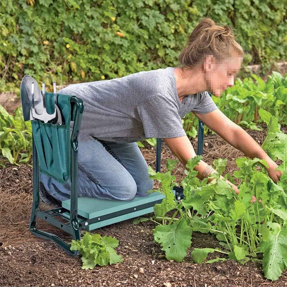 Garden Kneeler Tool Bag - Portable Oxford Cloth with Multiple Pockets, Folding Mesh Gardening Tool Storage Pouch and Holder for Outdoor Gardening
