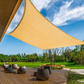 KANAGAWA Sun Shade Sail Curved 20'X26' Sand Rectangle Outdoor Shade Cover UV by KANAGAWA
