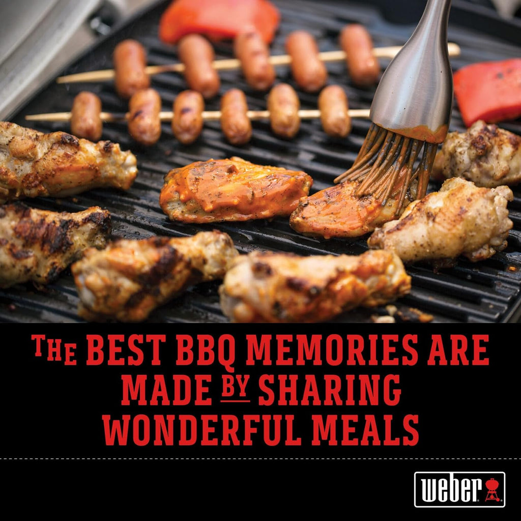 Weber® Barbecue Mitt with Red Kettle Embroidery | Black Cotton BBQ Grill Mitt with Foldable Cuff, Hanging Loop, One‑Size‑Fits‑Most, Grill Accessory