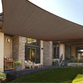 LOVE STORY Custom Size 16'x18' Brown Sun Shade Sail Rectangle UV Block Canopy by LOVESTORY
