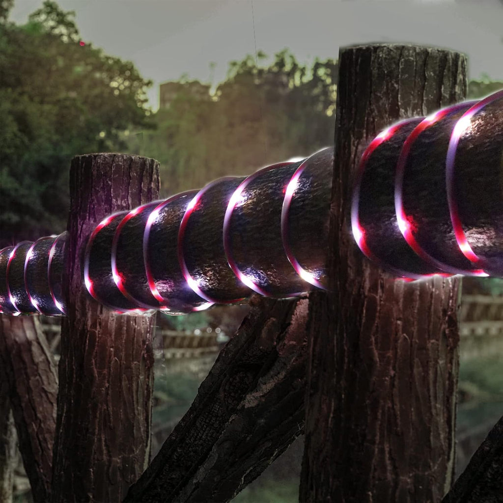 Honche Solar Rope Light 33FT 100L Outdoor Candy Cane Rope Lights Weatherproof for Terrace Tree Fence Patio Garden Yard Home Wedding Birthday Vacation Holiday Christmas Decor(Candy)