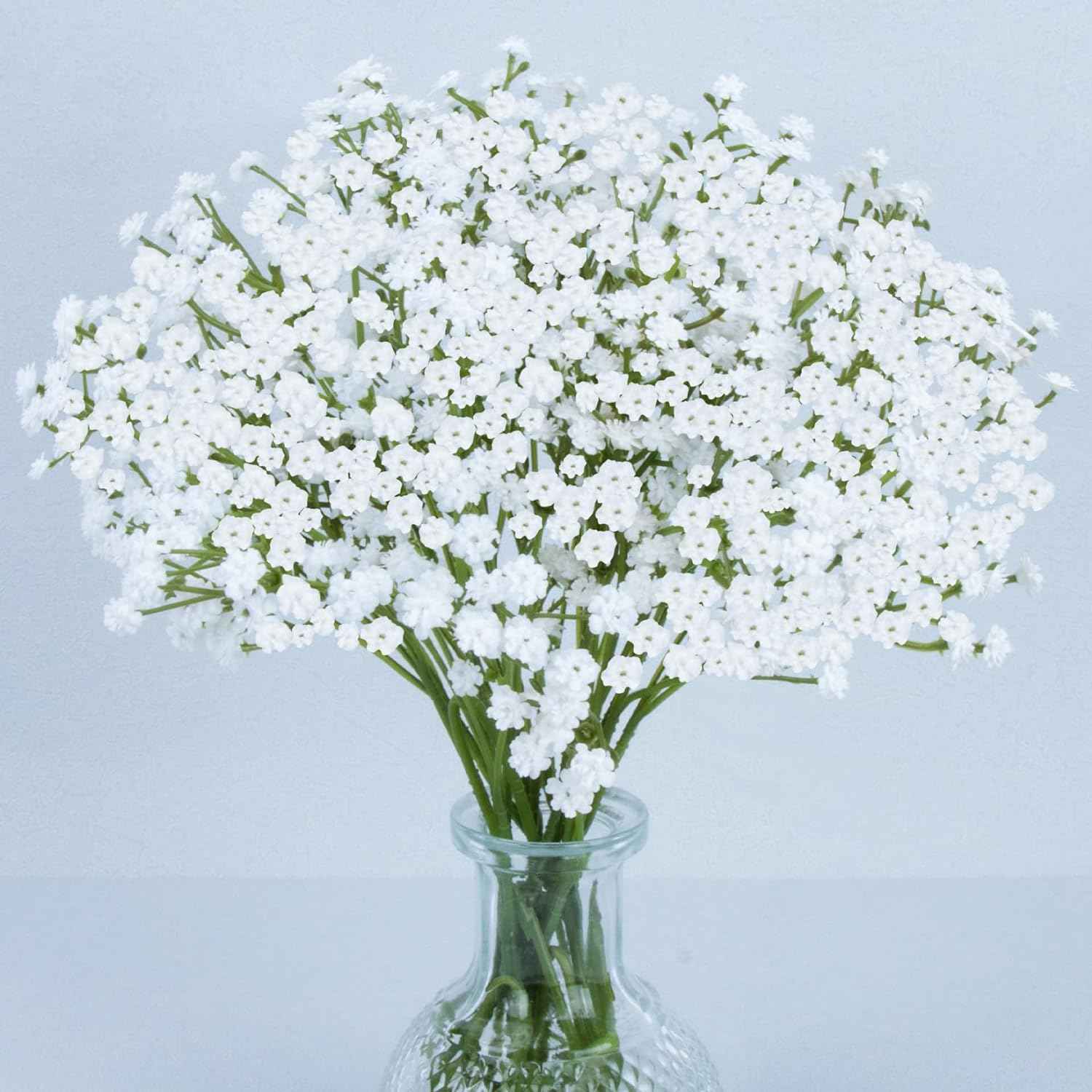 MAQIHAN 6 Babys Breath Artificial Flowers - White Faux Gypsophila Bouquet | Realistic Fake Flower Greenery for Wedding Centerpieces, Table Decorations, Bridal Bouquets, Home & Party Floral Arrangements