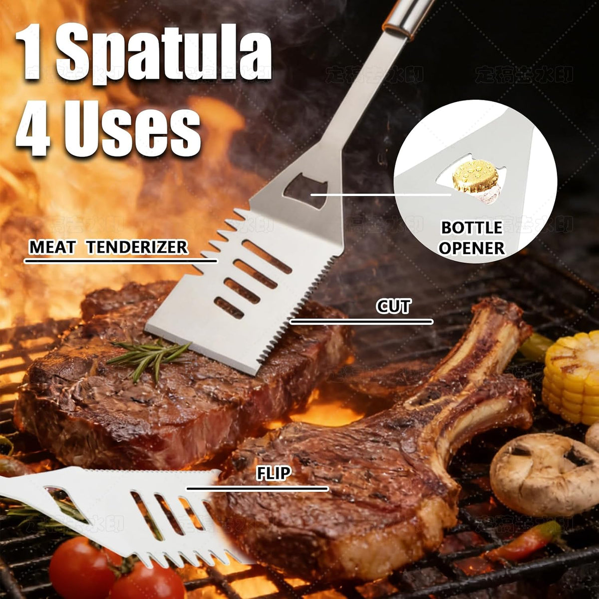 16PCS BBQ Grill Accessories Set,Grilling Tools Gift Set for Men Birthday Father's Day, Portable Multifunction Grilling Utensils Tools Kit with Storage Bag for Outdoor Grill Camping BBQ Party