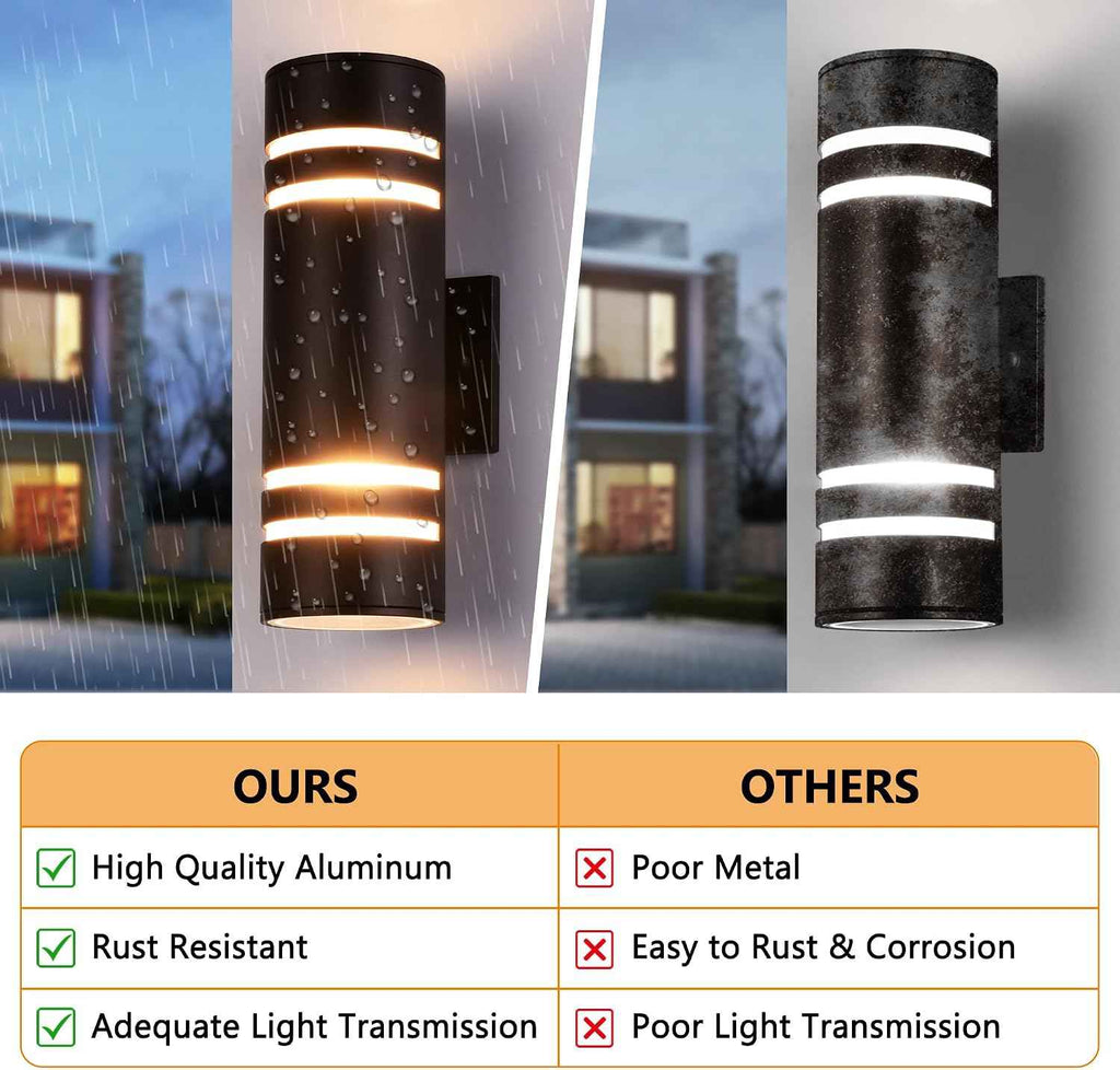 Housen Solutions Outdoor Light Fixture, IP65 Waterproof Exterior Lighting Fixtures, Oil Rubbed Bronze Aluminum Porch Lights for House Garge