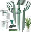 24 Pack Plant Support Stake, Half Round Metal Garden Plant Stake, Border Support by Linyona