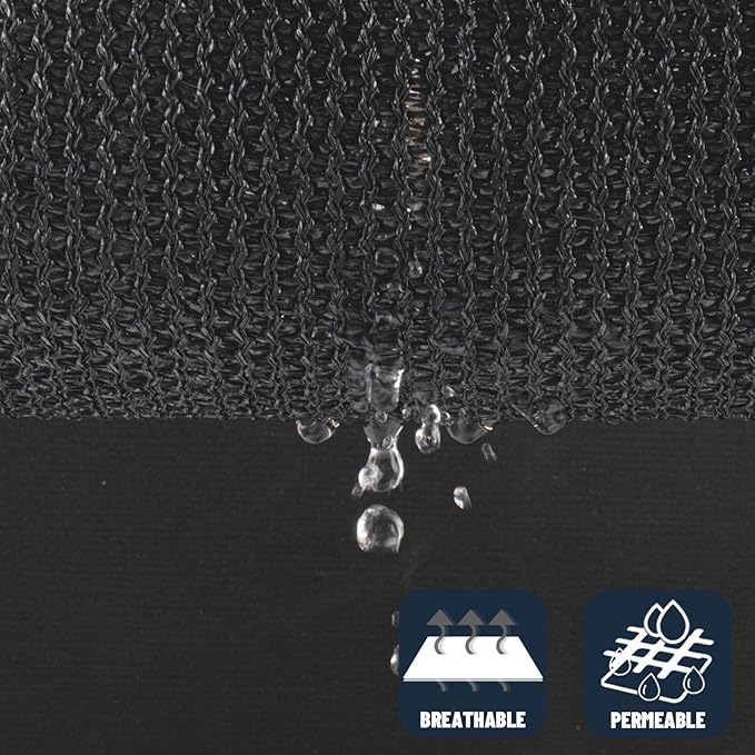 SUNNY GUARD Custom Size 17'x28'x28' Triangle Graphite Grey UV Block Sunshade - Image 5