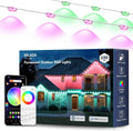 Permanent Outdoor Lights RGB 100FT/50LEDs Eaves String | IP68 Waterproof Music Sync Lights with Remote&APP Control Suitable for Holiday Christmas Garden Party Decor