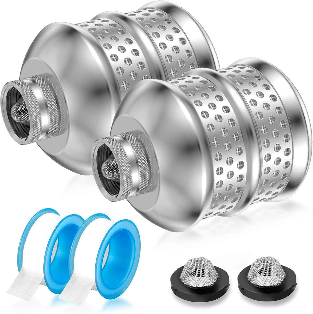 2 Pcs Bubbler Sprinkler Heads 3/4-15NH Thread Aluminum Diffuser Flood Nozzle with Raw Tape Gentle Flow Metal Bubbler Sprinkler Head, Gentle Garden Watering Soaker Sprinkler for Garden Lawn Yard