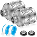 2 Pcs Bubbler Sprinkler Heads 3/4-15NH Thread Aluminum Diffuser Flood Nozzle with Raw Tape Gentle Flow Metal Bubbler Sprinkler Head, Gentle Garden Watering Soaker Sprinkler for Garden Lawn Yard