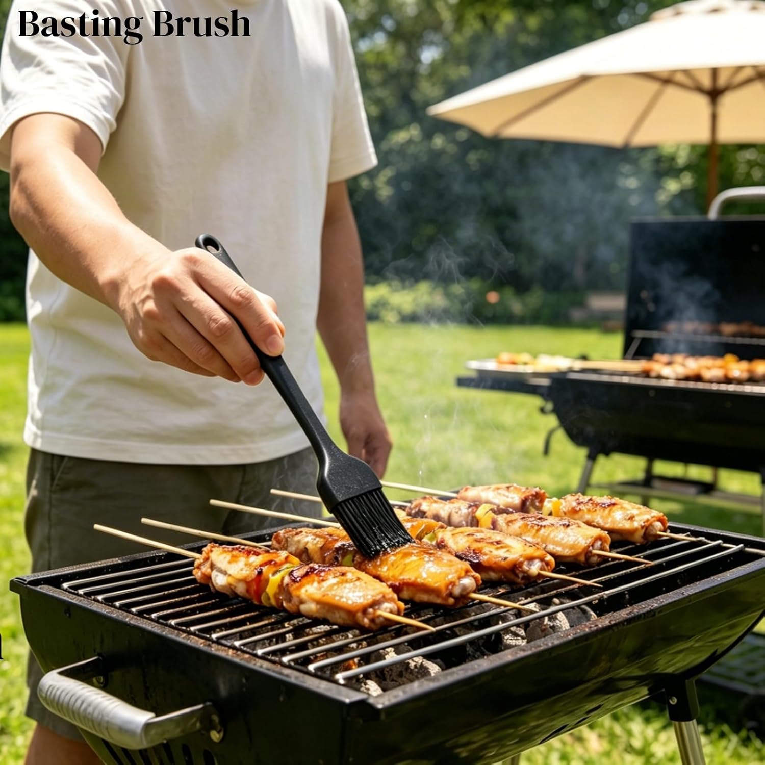 3-Piece Stainless Steel Grill Accessories, Heavy Duty Grill Tools Set, Dishwasher Safe