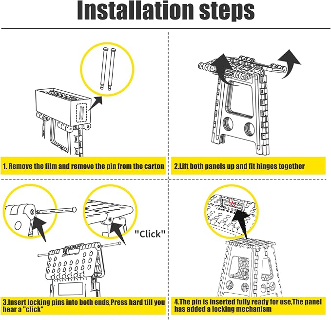 Delxo Folding Step Stool 17.5 Inch, Heavy Duty Step Stools - Image 9