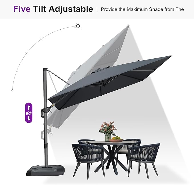 PURPLE LEAF 9'×9' Patio Umbrella - Image 7