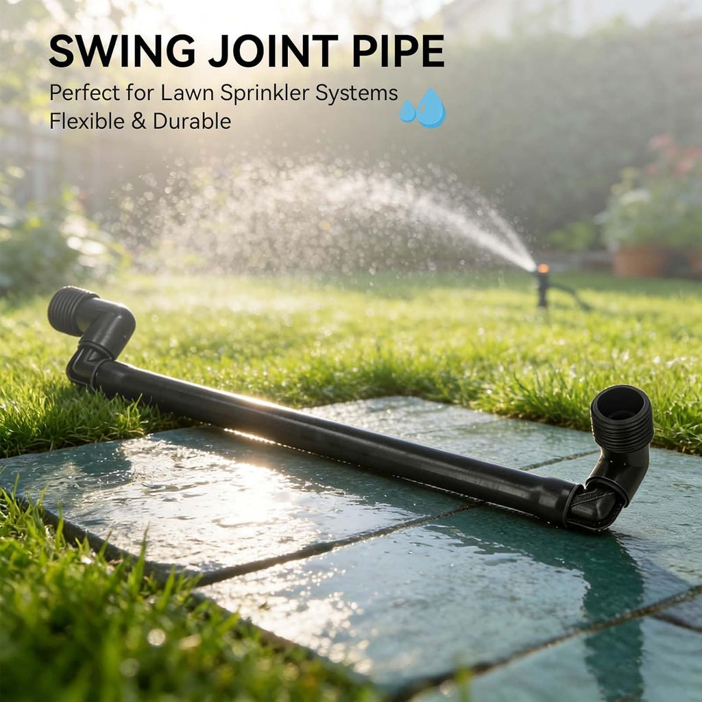 Irrigation Flexible Swing Pipe, 5PCS G3/4 Thread Pipe Joint Rotatable Irrigation Swing Joints Automatic Swing Sprinkler Irrigation Accessories for Garden Sprinkler System