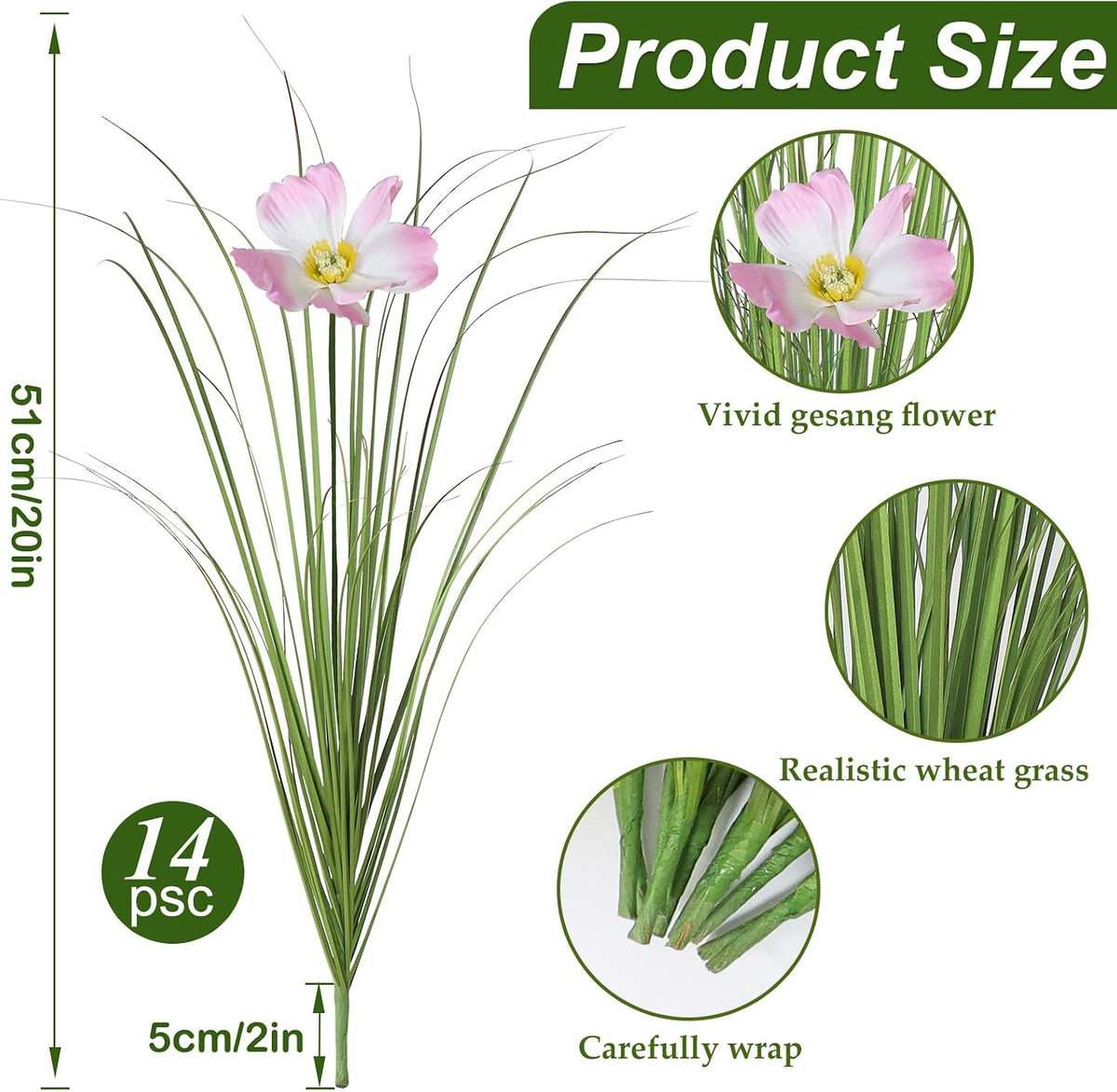 24 Bundles Artificial Onion Grass with Flowers Outdoor Tall Fake Shrubs | UXORSN UV Resistant Onion Grass with Pink Flowers Faux Greenery Stems Artificial Bushes for Garden Porch Window Box Decor