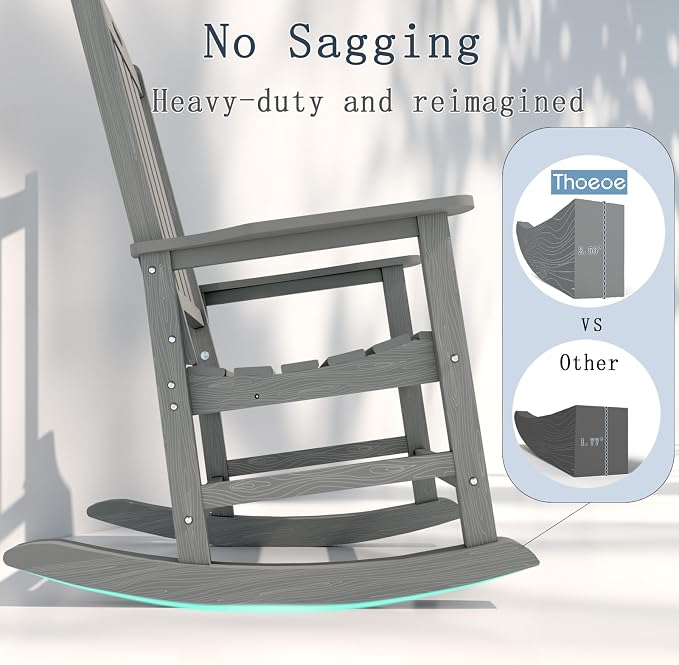 Oversized Rocking Chair Set of 2, Outdoor Rocking Chair - Image 8