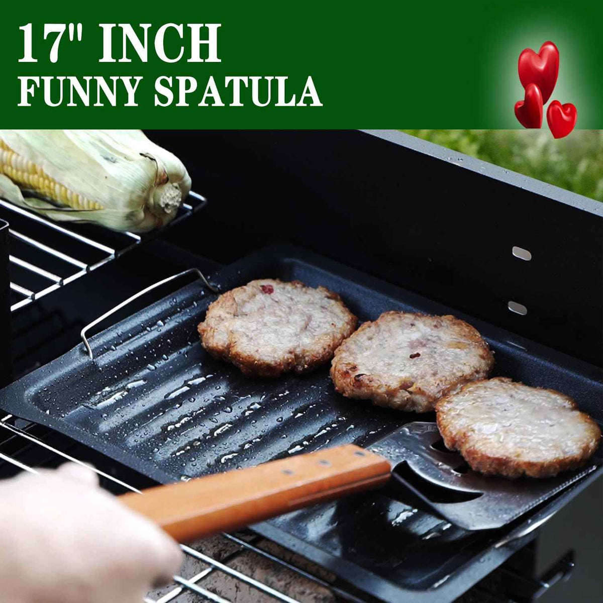 BBQ Gift for Men Dad Husband, Fathers Day Birthday Gifts, 7 in 1 Grill Spatula, Fun BBQ Accessories, Funny Grill Spatula for Outdoor Cooking, Outdoor Cooking Camping Multifunctional Tool