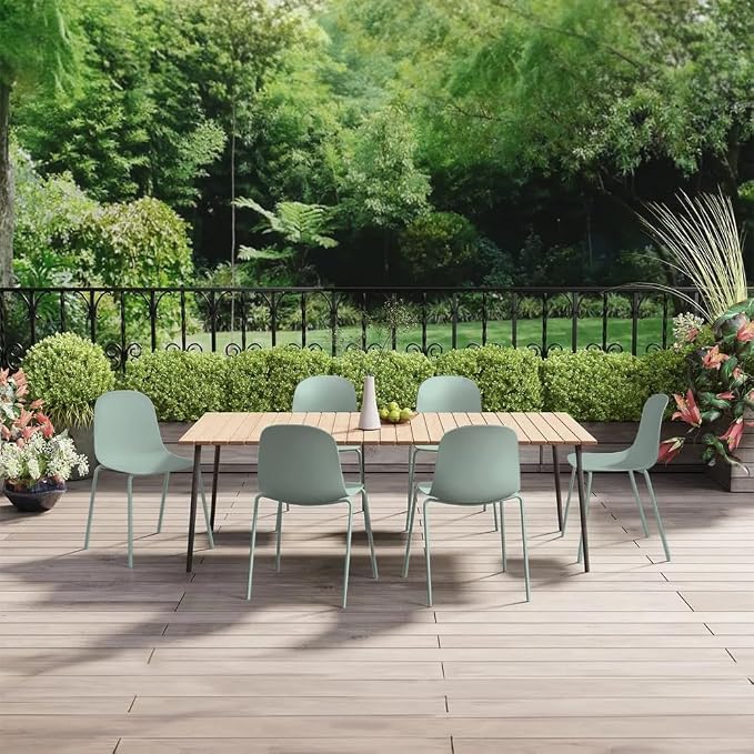 2xhome Modern Stackable Armless Dining Chair | Plastic Shell Seat - Image 8