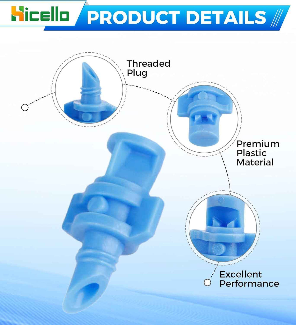 100PCS 90 Degree Misting Nozzle Irrigation, Sprinklers Sprayer for Garden Irrigation System, Micro Sprayer Refraction Automizing Drippers