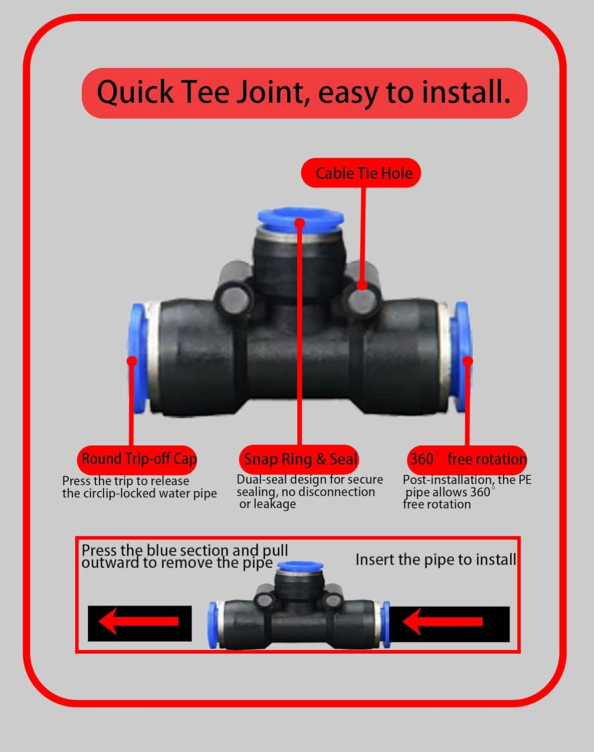 360° Adjustable Drip Irrigation System – Garden Watering Sprinkler System | 12mm Large-Diameter Tubing, Automatic Quick-Connect Misting Sprinkler System for Raised Beds, Lawn, Patio, Yard, Greenhouse