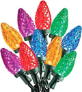 SYLVANIA Stay-Lit Platinum Strings Christmas Lights - LED C9 Multi Color Lights - (2 Strings of 50 Lights)