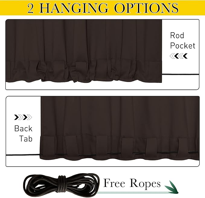 NICETOWN 2 Panels Outdoor Curtains - Image 3