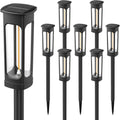 VOLISUN 8 Pack Solar Garden Pathway Lights LED Outdoor Waterproof | Solar Landscape Lighting Outdoor Waterproof, ,Warm Color Pathway Lights, Solar Garden Lights for Yard Lawn Driveway Walkway
