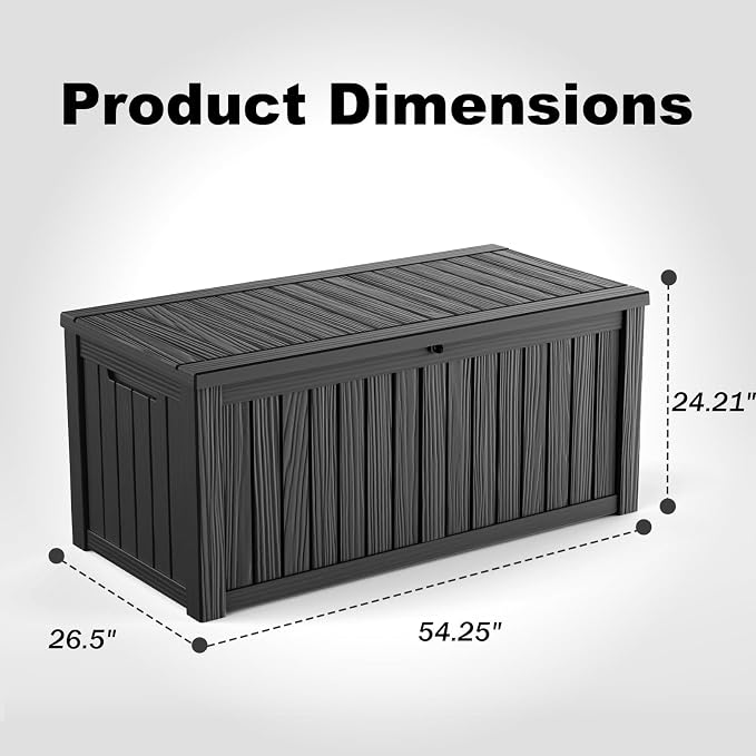 ROJIK 150 Gallon Outdoor Storage Box Waterproof - Image 2
