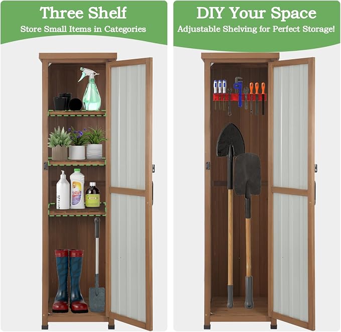 62" H Outdoor Corner Storage Cabinet - Image 4