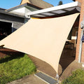 KANAGAWA 18'X18' Cream Custom Size Sun Shade Sail Square UV Block Canopy Cover by KANAGAWA