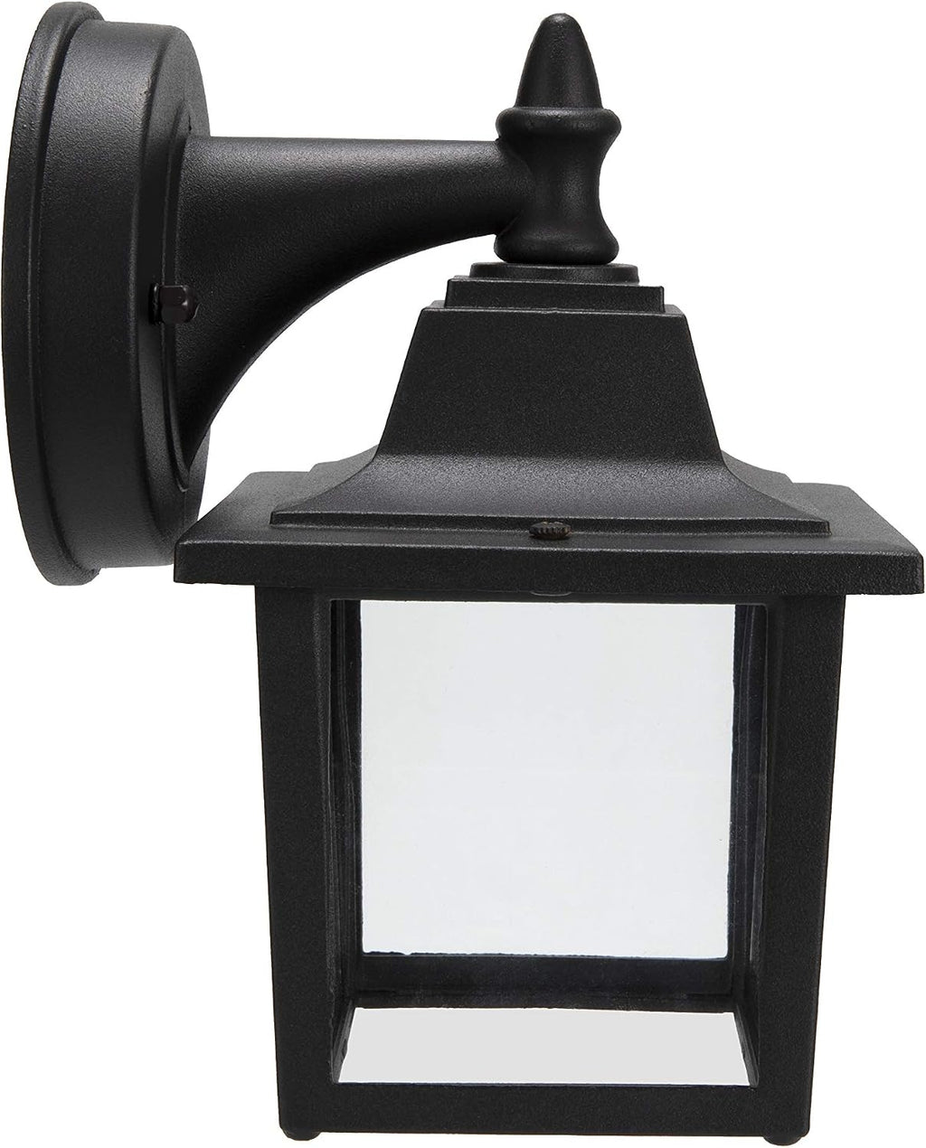 LIT-PaTH Outdoor Wall Light Fixture, Antirust Aluminum Glass, Black 1 Pack | Exterior Porch Light Wall Sconce Lantern for House Patio Garage, Waterproof Rustproof, E26 Socket 60W Max