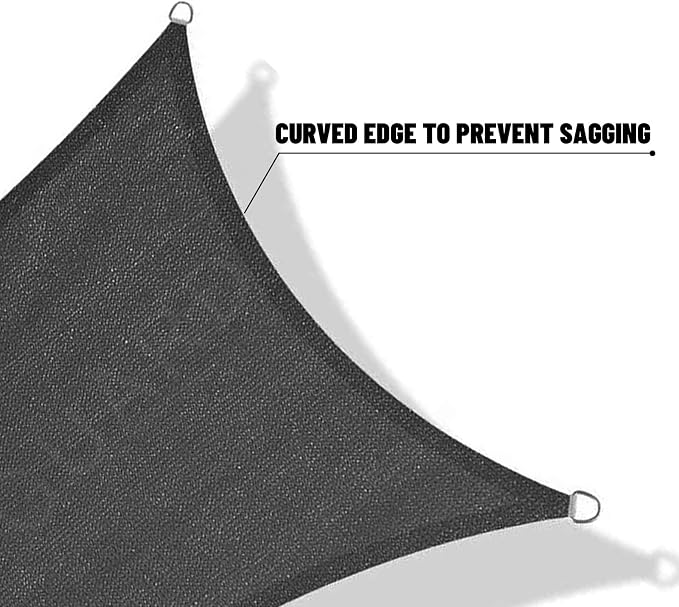 SUNNY GUARD Sun Shade Sail 20' X 26' Rectangle Dark Grey UV Block Sunshade - Image 7