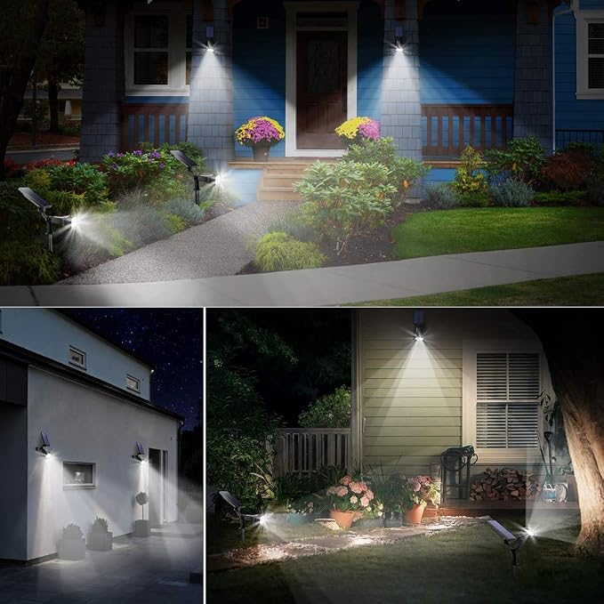 URPOWER Solar Lights Outdoor 2-in-1 Waterproof Solar Spotlight Auto On/Off Wall - Image 6