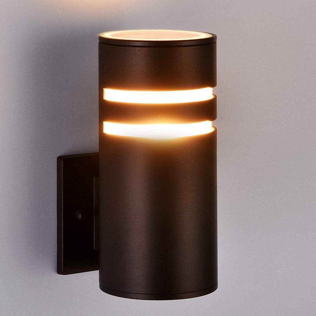 rosykite Brown Outdoor Wall Sconce, Modern Patio Exterior Light Fixture | Up Down Wall Mounted Sconce, ETL Listed Modern Outdoor Lighting for Front Door, Garage, Backyard and Porch Applications