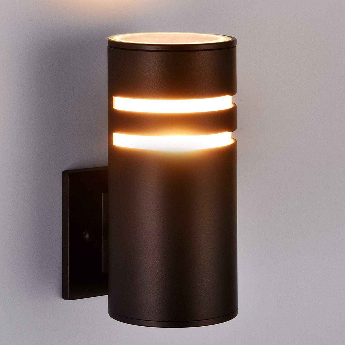 rosykite Brown Outdoor Wall Sconce, Modern Patio Exterior Light Fixture | Up Down Wall Mounted Sconce, ETL Listed Modern Outdoor Lighting for Front Door, Garage, Backyard and Porch Applications