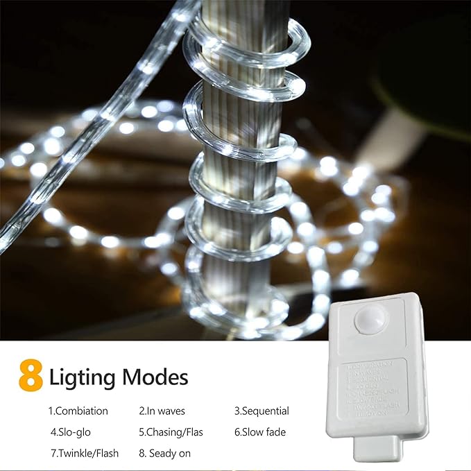 200ft LED Rope Lights Outdoor, 1440 LED Flexible Tube Lights - Image 3
